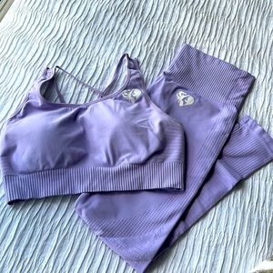 Women’s Best Power Seamless Set in Lilac (sports bra and leggings)